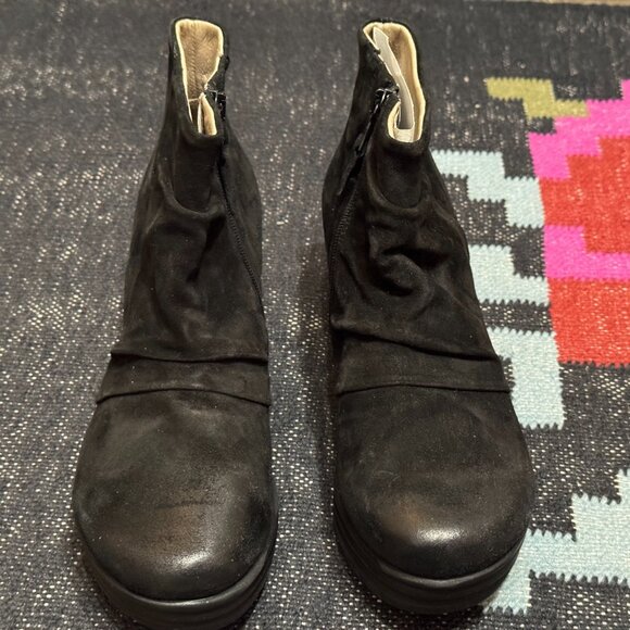 MIZ MOOZ Zane Platform Wedge Suede Leather Bootie, Black, EU 40 - Picture 10 of 17